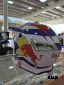 Шлем кроссовый HETOSHI RED BULL XD1-86 цв. Бело-фиолетовый р. M