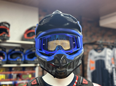 Шлем кроссовый HETOSHI OF836 EXOSS CROSS PRO MX289 цв.Черно-синий Матовый р.XXL